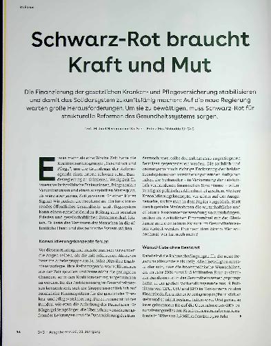 Vorschauseite 1: Schwarz-Rot braucht Kraft und Mut