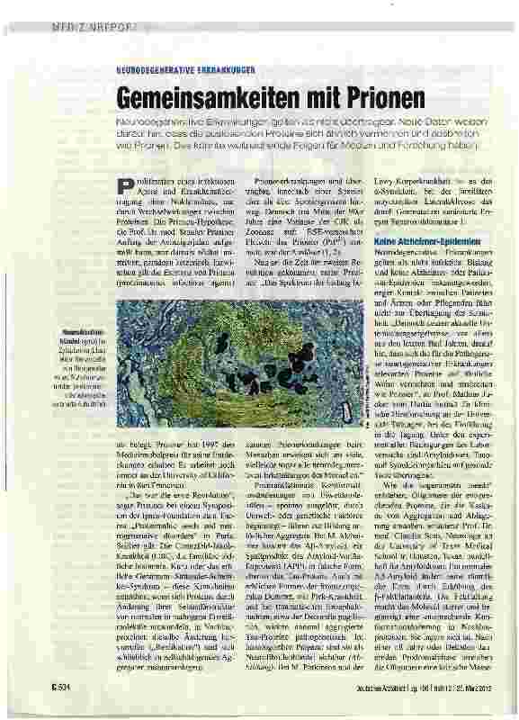 Vorschauseite 1: Gemeinsamkeiten mit Prionen