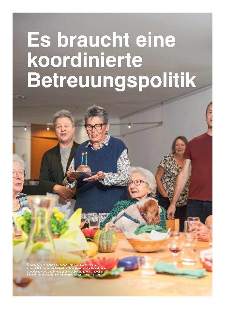 Vorschauseite 1: Es braucht eine koordinierte Betreuungspolitik.