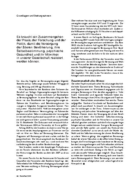 Vorschauseite 3: Es braucht eine koordinierte Betreuungspolitik.