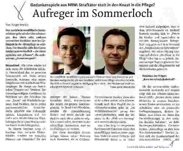 Vorschauseite 1: Aufreger im Sommerloch