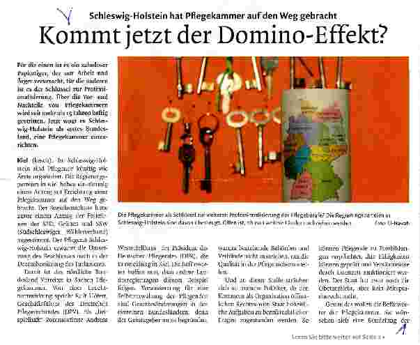 Vorschauseite 1: Kommt jetzt der Domino-Effekt?