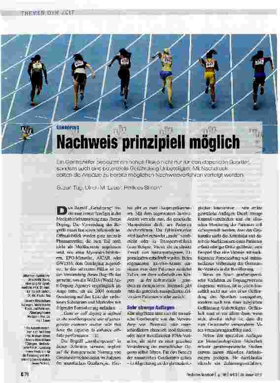 Vorschauseite 1: Nachweis prinzipiell möglich
