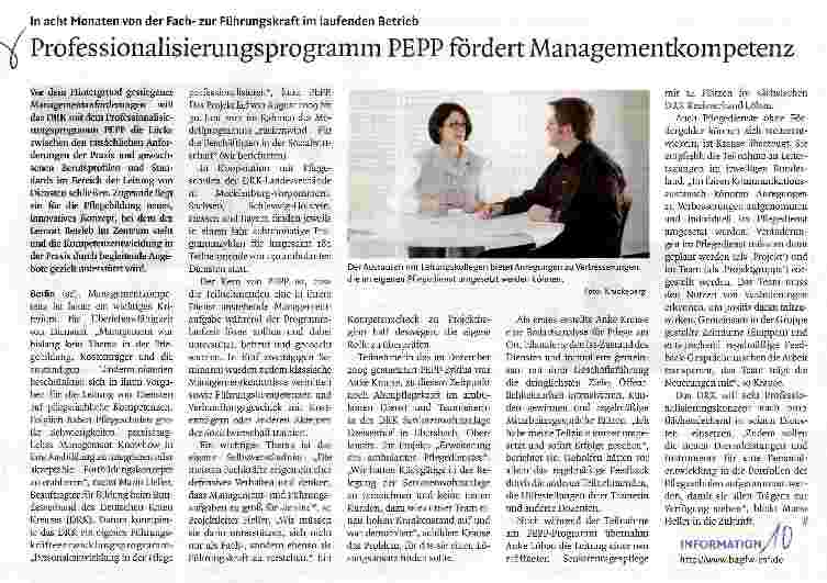 Vorschauseite 1: Professionalisierungsprogramm PEPP fördert Managementkompetenz