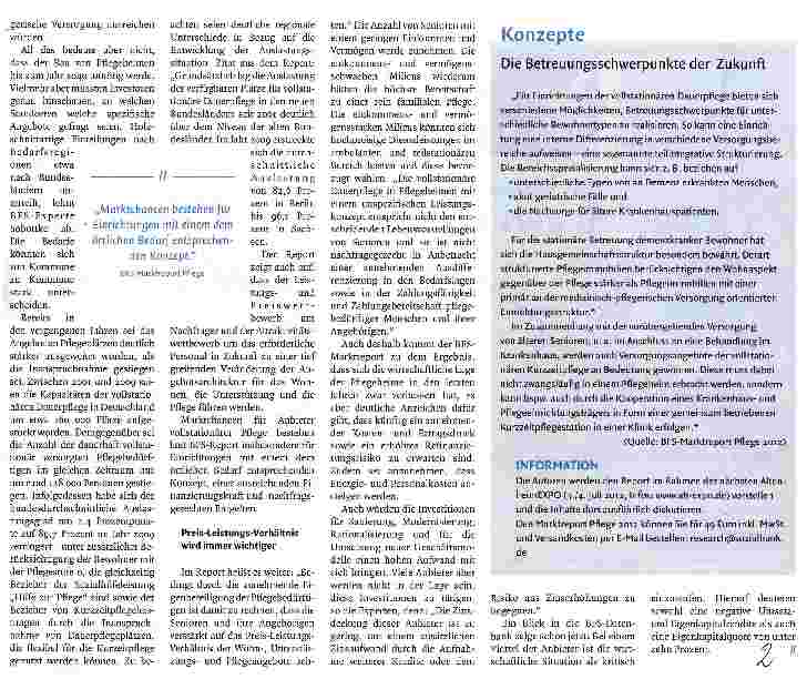 Vorschauseite 2: Deutlich geringerer Bedarf?