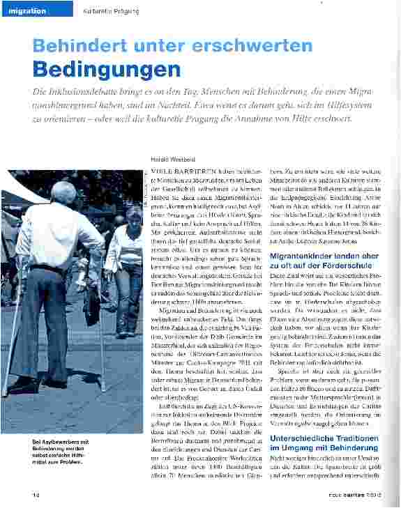 Vorschauseite 1: Behindert unter erschwerten Bedingungen