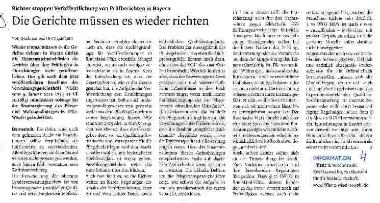 Vorschauseite 1: Die Gerichte müssen es wieder richten