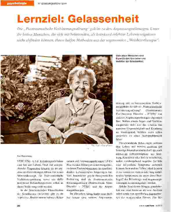 Vorschauseite 1: Lernziel: Gelassenheit