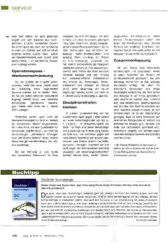 Vorschauseite 3: Durchführung von ästhetischen Behandlungen und Operationen