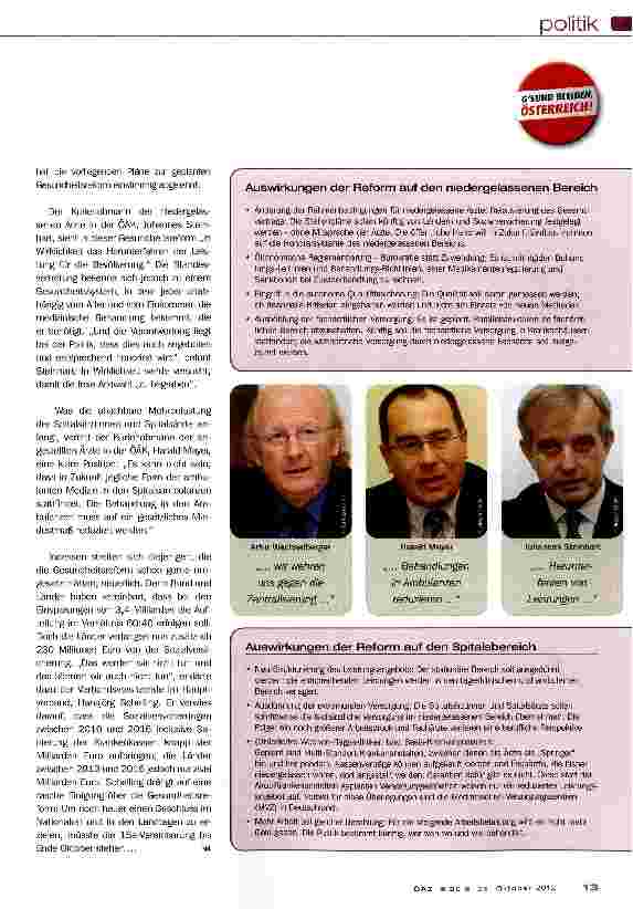 Vorschauseite 2: Reform ja, aber nicht so!