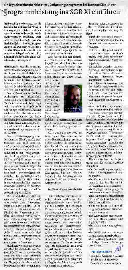 Vorschauseite 1: Programmleistung ins SGB XI einführen