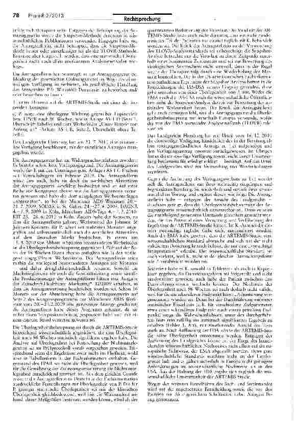 Vorschauseite 2: Die in der Werbung behauptete Überlegenheit eines Produkts (Arzneimittel) muss nachgewiesen sein UWG §§ 3,4 Nr. 11, 5, 8; HWG § 3