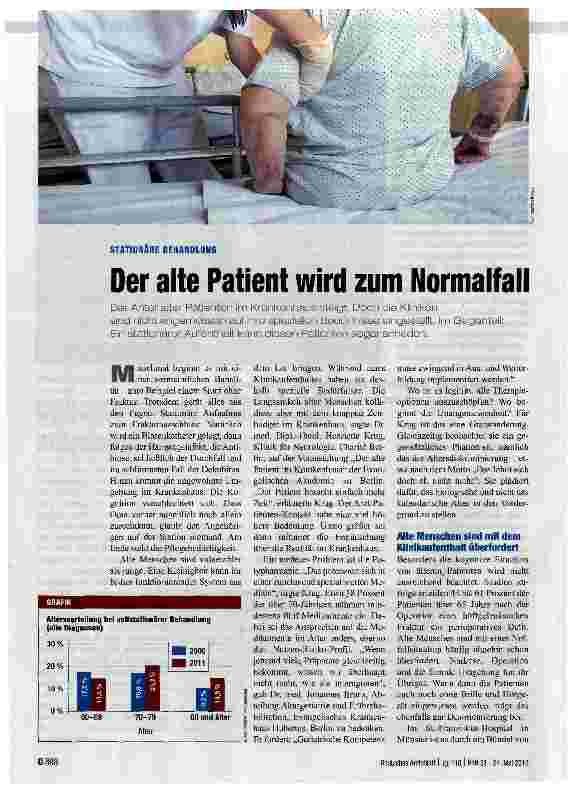 Vorschauseite 1: Der alte Patient wird zum Normalfall