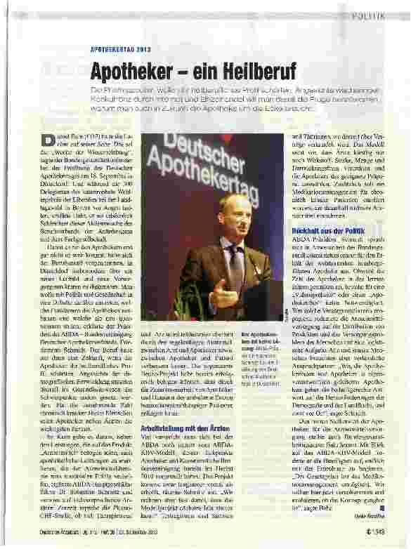 Vorschauseite 1: Apotheker - ein Heilberuf