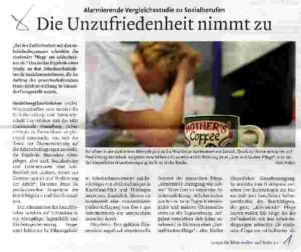Vorschauseite 1: Die Unzufriedenheit nimmt zu