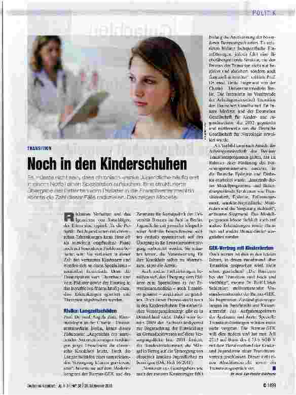 Vorschauseite 1: Noch in den Kinderschuhen