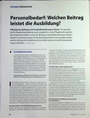 Vorschauseite 1: Personalbedarf: Welchen Beitrag leistet die Ausbildung?