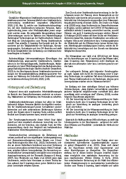 Vorschauseite 2: E-Learning im Strahlenschutz: Eine Experimentalstudie