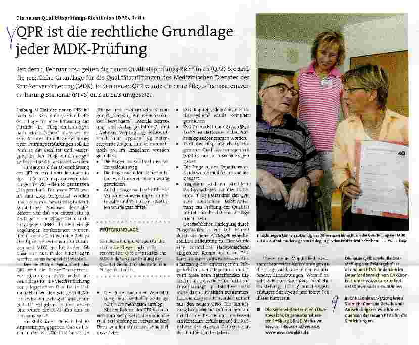 Vorschauseite 1: OPR ist die rechtliche Grundlage jeder MDK-Prüfung