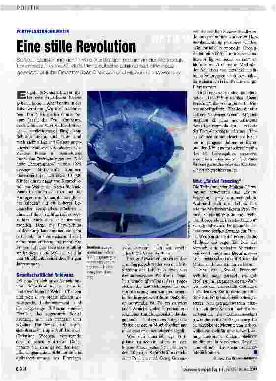 Vorschauseite 1: Eine stille Revolution