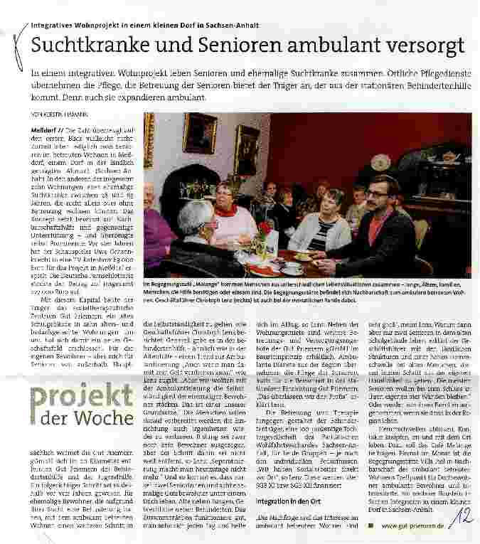 Vorschauseite 1: Suchtkranke und Senioren ambulant versorgt