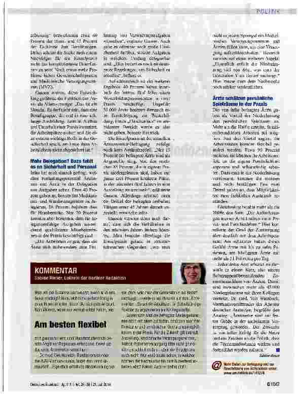 Vorschauseite 2: Zufrieden - aber es fehlt an Zeit