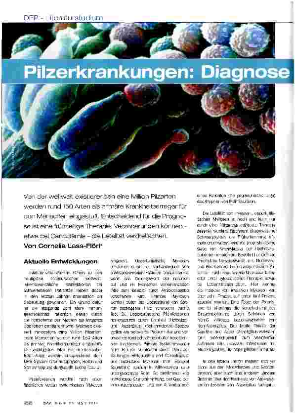 Vorschauseite 1: Pilzerkrankungen: Diagnose und Therapie für die Praxis