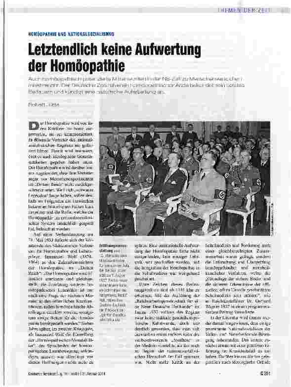 Vorschauseite 1: Letztendlich keine Aufwertung der Homöopathie