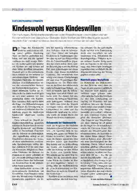 Vorschauseite 1: Kindeswohl versus Kindeswillen