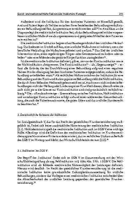 Vorschauseite 3: Sozialund medizinrechtliche Relevanz des Indikationskonzepts