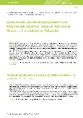 Vorschauseite 1: Bedürfnisse und Versorgungsbedarf von Familien mit chronisch kranken Kindern zu Hause - eine qualitative Fallstudie