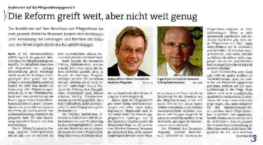 Vorschauseite 1: Die Reform greift weit, aber nicht weit genug