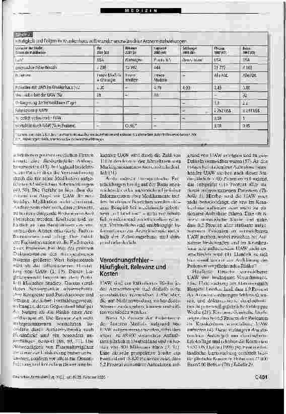 Vorschauseite 3: Arzneitherapie(un)sicherheitNotwendige Schritte zur Verbesserungder Patientensicherheit bei medikamentöser Therapie
