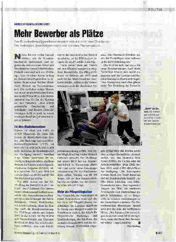 Vorschauseite 1: Mehr Bewerber als Plätze