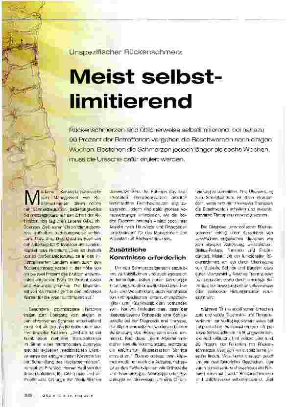 Vorschauseite 1: Meist selbst-limitierend