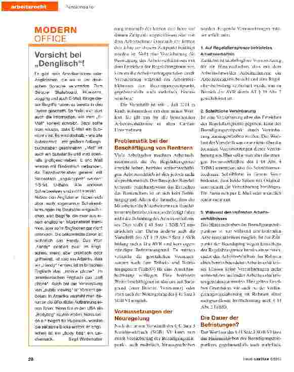 Vorschauseite 2: Caritas-Unternehmen können Rentner weiterbeschäftigen