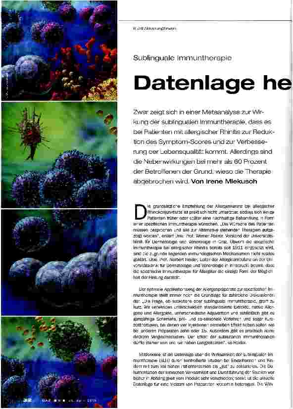 Vorschauseite 1: Datenlage heterogen
