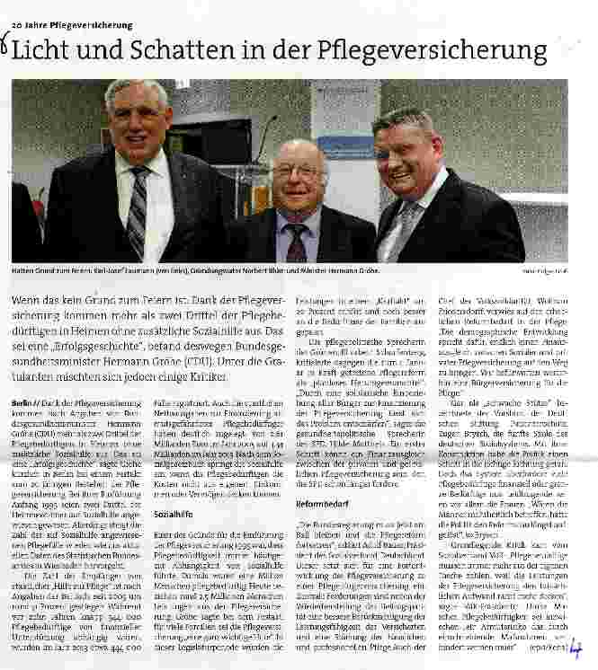 Vorschauseite 1: Licht und Schatten in der Pflegeversicherung