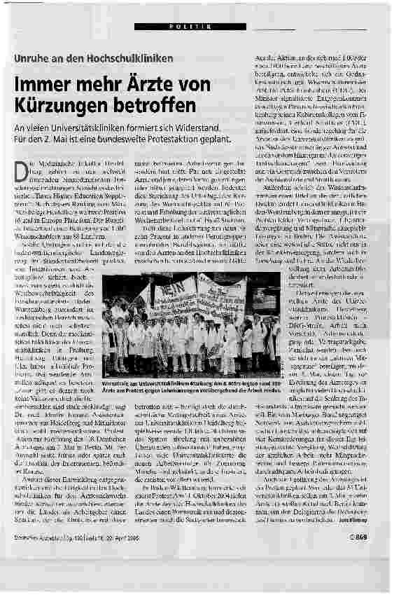 Vorschauseite 1: Immer mehr Ärzte von Kürzungen betroffen