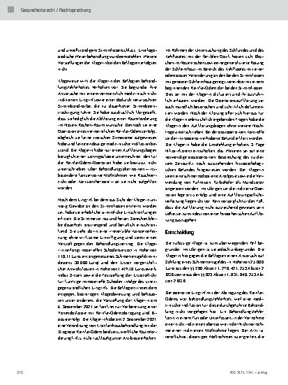 Vorschauseite 2: Schadensersatz nach einer Stimmbandoperation ohne medizinische Indikation