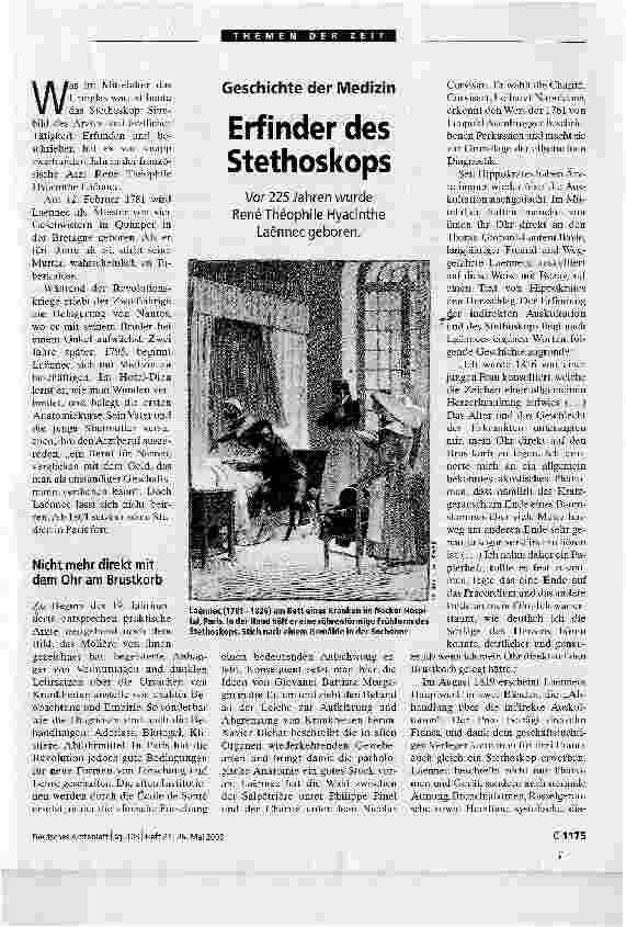 Vorschauseite 1: Erfinder des Stethoskops
