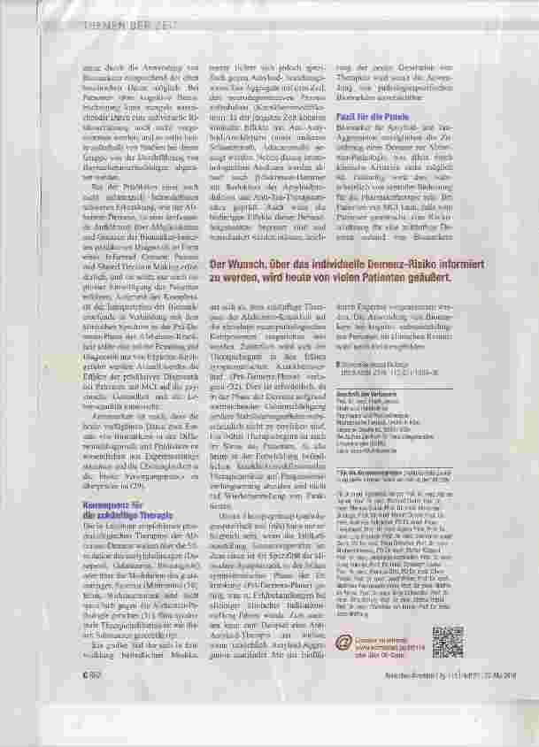 Vorschauseite 3: Neukonzeption vor dem Hintergrund aktueller Biomarkerforschung
