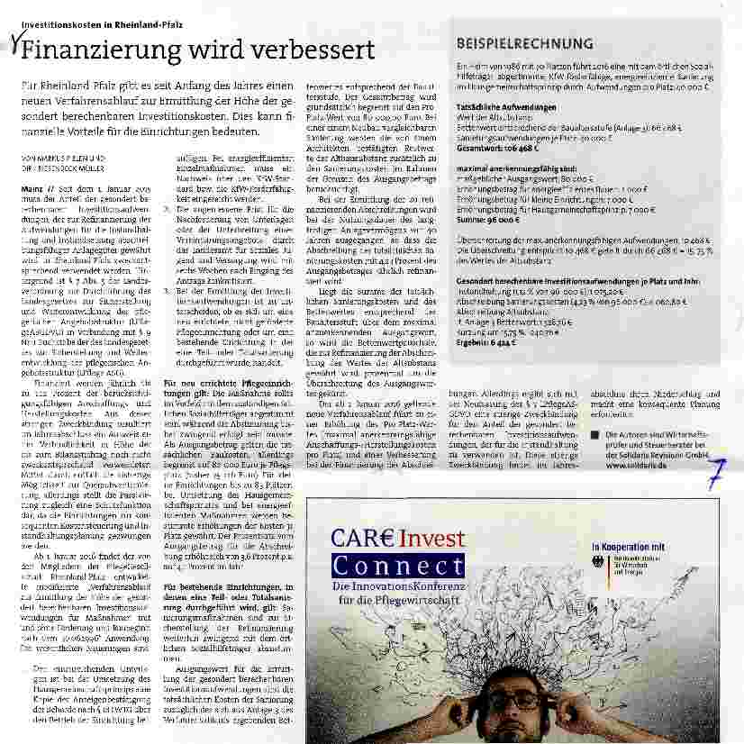 Vorschauseite 1: Finanzierung wird verbessert