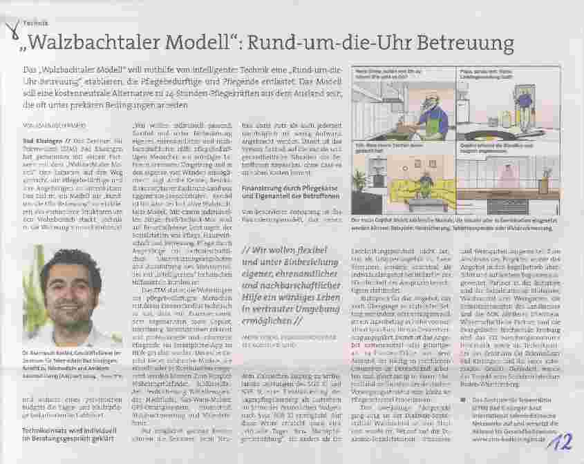 Vorschauseite 1: „Walzbachtaler Modell: Rund-um-die-Uhr Betreuung