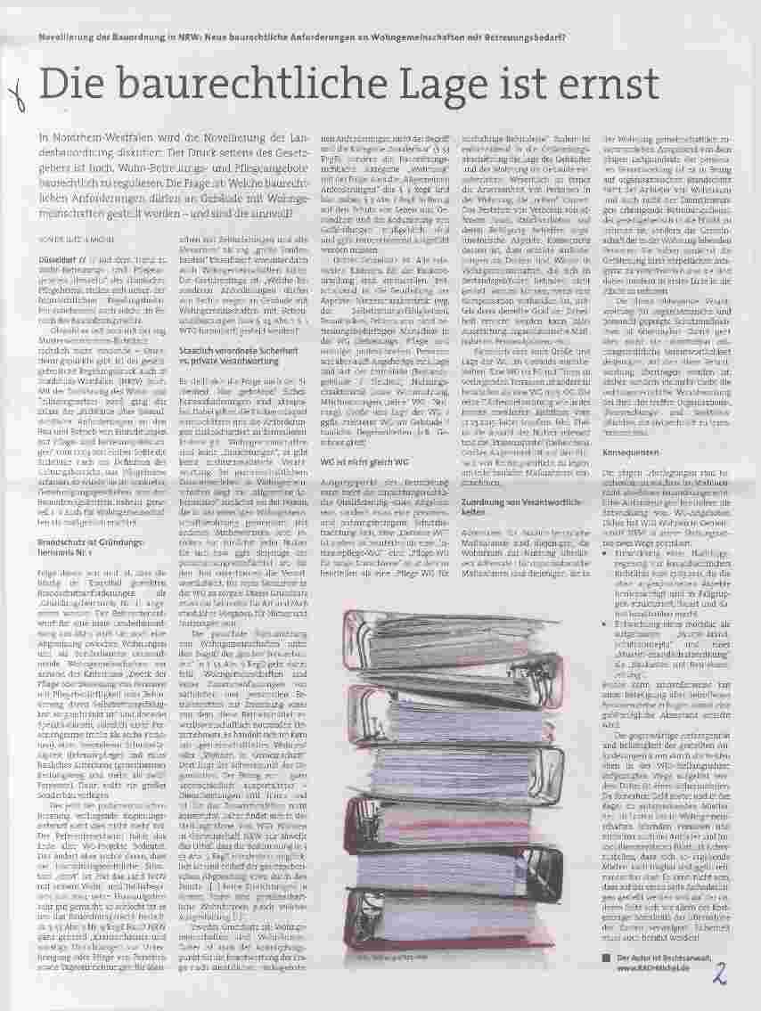 Vorschauseite 1: Die baurechtliche Lage ist ernst