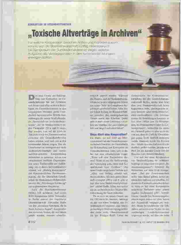 Vorschauseite 1: Toxische Altverträge in Archiven