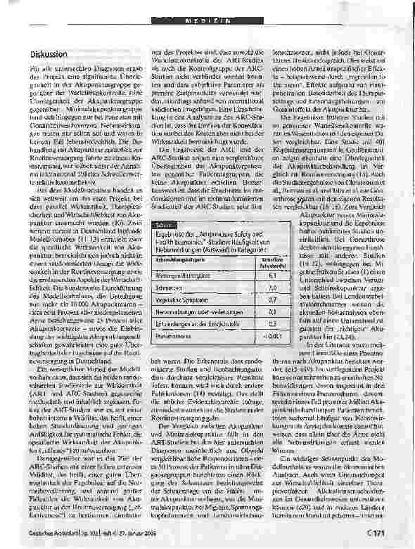 Vorschauseite 5: Wirksamkeit, Sicherheit und Wirtschaftlichkeit der AkupunkturEin Modellvorhaben mit der Techniker Krankenkasse
