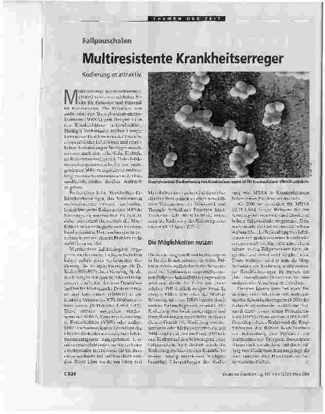Vorschauseite 1: Multiresistente Krankheitserreger