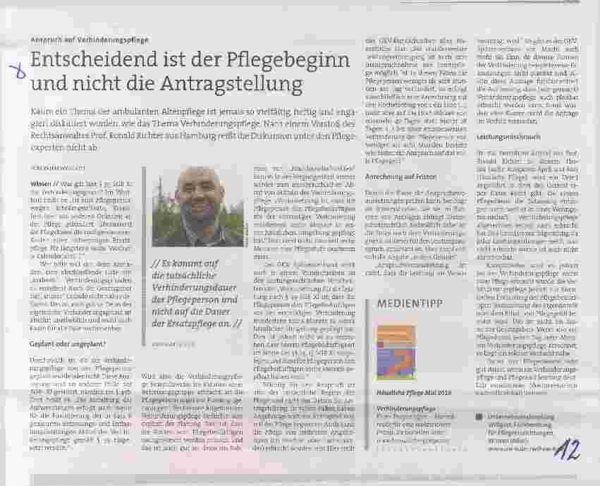 Vorschauseite 1: Entscheidend ist der Pflegebeginn ^ und nicht die Antragstellung