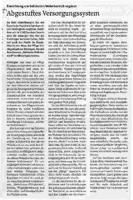 Vorschauseite 1: Abgestuftes Versorgungssystem
